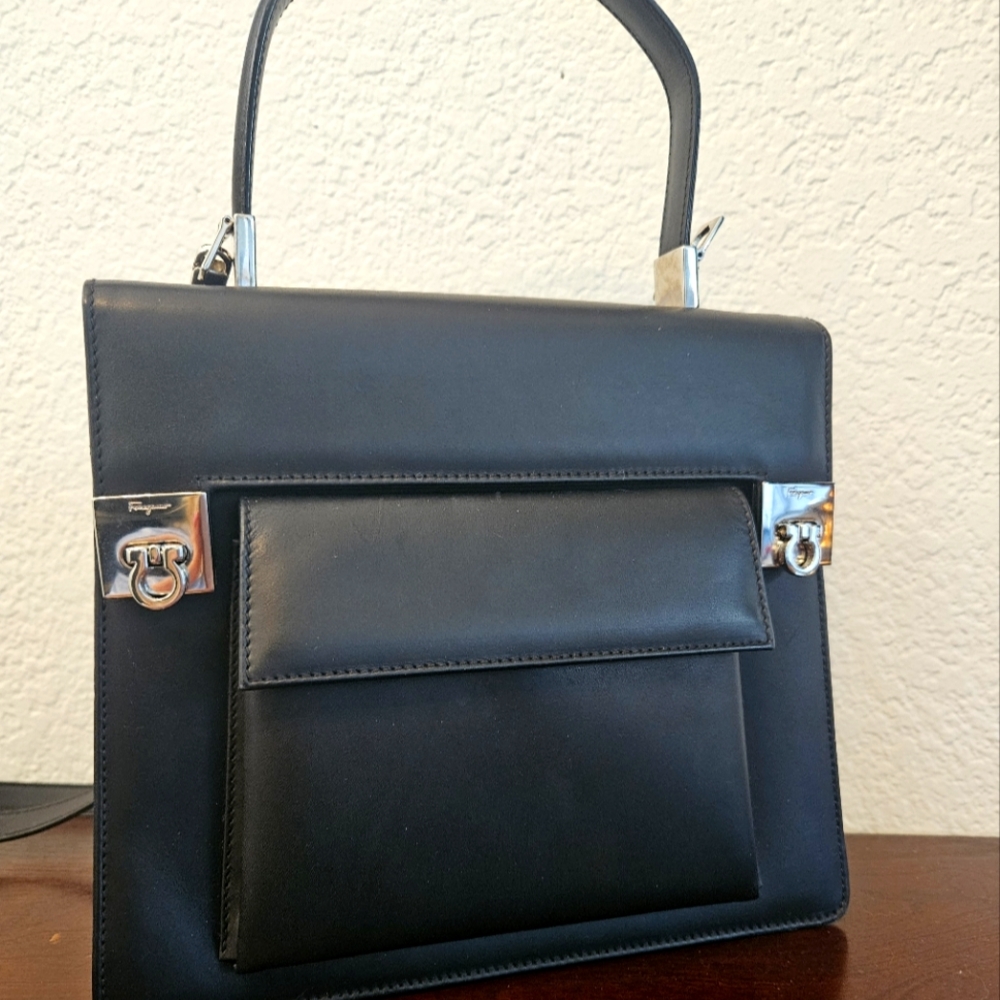 Authentic Salvatore Ferragamo Black Bag